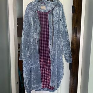 Free People Gray Jacket Sz XL